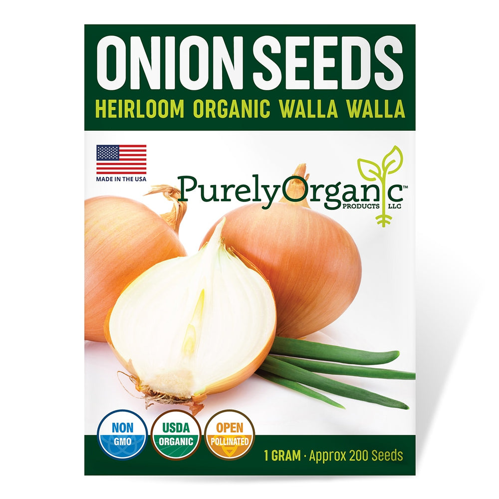 Purely Organic Heirloom Onion Seeds - Walla Walla (Approx 200 Seeds)
