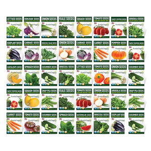 
                
                    Load image into Gallery viewer, Purely Organic Vegetable Seed Variety Pack (40 USDA Organic, Heirloom, Non-GMO, Open Pollinated Seed Packets)
                
            