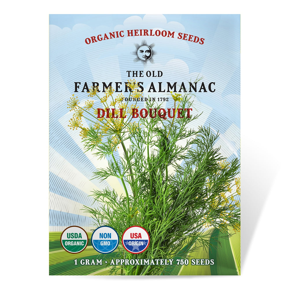 
                
                    Load image into Gallery viewer, The Old Farmer&amp;#39;s Almanac Organic Bouquet Dill Seeds - Premium Non-GMO, Open Pollinated, USA Origin, Heirloom, Herb Seeds
                
            