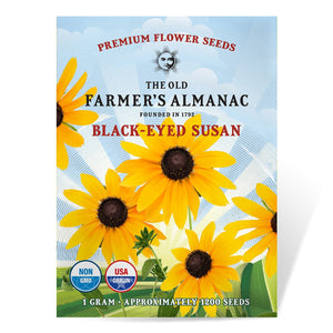 The Old Farmer's Almanac Rudbeckia Black Eyed Susan Seeds - Premium Non-GMO, Open Pollinated, USA Origin, Flower Seeds
