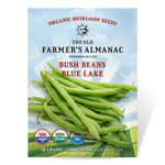 The Old Farmer's Almanac Organic Bush Bean Seeds (Blue Lake) - Approx 45 Seeds
