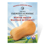 The Old Farmer's Almanac Winter Squash Seeds (Waltham Butternut) - Approx 40 Seeds